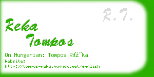 reka tompos business card